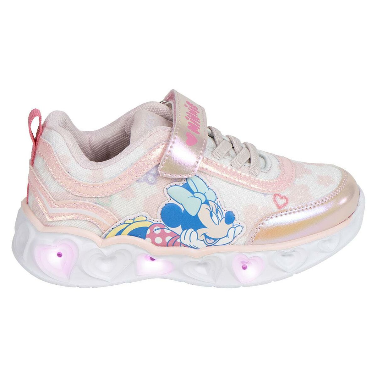 Baskets LED Minnie Mouse Rose clair